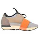 Balenciaga Race Runner Sneaker in Multicolor Leather And Suede 
