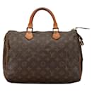 Louis Vuitton Speedy 30 Canvas Handbag M41526 in fair condition