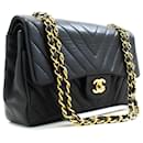 CHANEL Klappe mit V-Stich-Futter 10"Chain Shoulder Bag Black Lambskin - Chanel