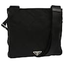 PRADA Quilted Shoulder Bag Nylon Black Auth fm3367 - Prada