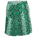 Sandro, green skirt with snake print