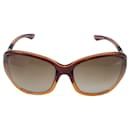 Óculos de sol quadrados macios Tom Ford Brown Jennifer - Autre Marque