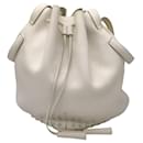 Tod's White Leather Drawstring Bucket Bag - Autre Marque