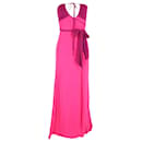 Diane Von Furstenberg Strapless Gown in Pink Silk