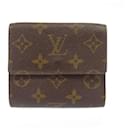 Louis Vuitton Monogram Porte Monnaie Billet Carte Cartera de crédito Cartera corta de lona M61652 en buen estado