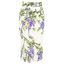 Dolce & Gabbana Midi Pencil Skirt in Floral Print Cotton