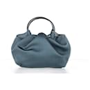 The Row Blue Small lined Circle Bag in Blue Satin - The row
