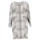 Jil Sander Printed Long Sleeve Dress in Grey Wool
