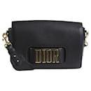 sac à porter épaule en cuir noir - Christian Dior