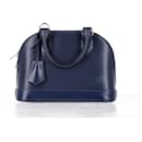 Louis Vuitton Alma BB Hand Bag in Blue Epi Leather