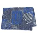 Louis Vuitton Etole Denim Stamp Stole Canvas Scarf M78539 in excellent condition