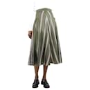 Green silk A-line midi skirt - size UK 8 - Roksanda