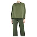 Green silk crewneck blouse - size XS - Autre Marque