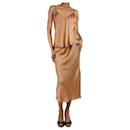 Brown cami top and midi skirt set - size UK 8 - Autre Marque