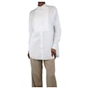 Camisa longa branca de algodão - tamanho UK 6 - Céline