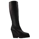 Bottes Texanes en Cuir Noir - Autre Marque