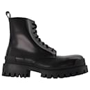 Strike Bootie L20 Ankle Boots in Black Smooth Leather - Balenciaga