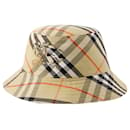 Sombrero de pescador Bias Check - Burberry - Sintético - Beige