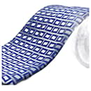 Corbata Gris à Cuadros Azules - Hermès