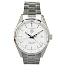 Tag Heuer Silver Automatic Stainless Steel Carrera Twin-Time Watch