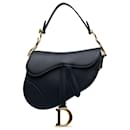 Dior Blaue Mini-Satteltasche aus Leder