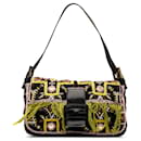 Fendi Brown Embroidered Beaded Baguette