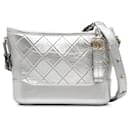 Chanel Silver Small Metallic Gabrielle Crossbody Bag
