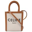 Celine White Mini Canvas Vertical Cabas - Céline
