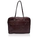 Vintage Brown Embossed Leather Shoulder Bag - Autre Marque