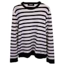 Dsquared2 Striped Sweater in Black and White Cotton