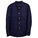 Overshirt abbottonata Gucci in cotone blu