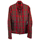 Dsquared2 Jacke mit Schottenmuster aus roter Baumwolle