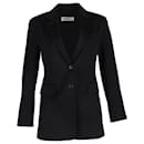 Max Mara Single-Breasted Blazer in Black Wool