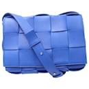 Bottega Veneta Cassette Bag in Blue Lambskin Leather 