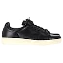 Tom Ford Warwick Perforated Sneakers in Black Leather