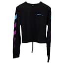 Off-White Gradient Print Long Sleeve T-Shirt in Black Cotton - Off White