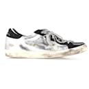 Golden Goose Superstar Sneakers in Silver Leather