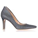 Gianvito Rossi Elipsis 85 Salón en Glitter Azul Marino