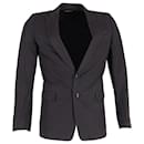 Dries Van Noten Single-Breasted Blazer in Black Wool