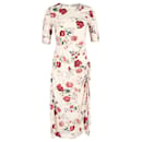 Maje Rondi Midi Dress in Floral Print Viscose