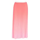 Maje Jonaelle Ombré Pleated Midi Skirt In Pink Polyester