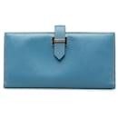 Hermès Blue Epsom Bearn Wallet