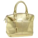 LOUIS VUITTON Suhari Lockit PM Hand Bag Leather Gold All M95433 LV Auth 71447 - Louis Vuitton