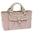 CELINE C Macadam Canvas Hand Bag Pink Auth 71536 - Céline