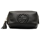 Gucci Black Soho Leather Cosmetic Pouch