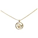 Dior Gold Logo Pendant Necklace