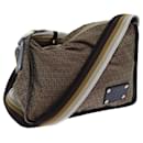 FENDI Zucchino Canvas Shoulder Bag Nylon Beige Auth hk1267 - Fendi