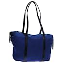 PRADA Shoulder Bag Nylon Blue Black Auth ar11704 - Prada