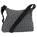 Christian Dior Trotter Canvas Shoulder Bag Navy Auth yk11719