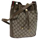 GUCCI GG Canvas Web Sherry Line Shoulder Bag PVC Beige Green Red Auth 71175 - Gucci